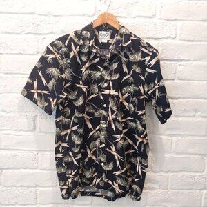 Vintage Paradise Style Hawaiian Shirt Mens L Blue Magnum PI Tom Selleck Cotton,